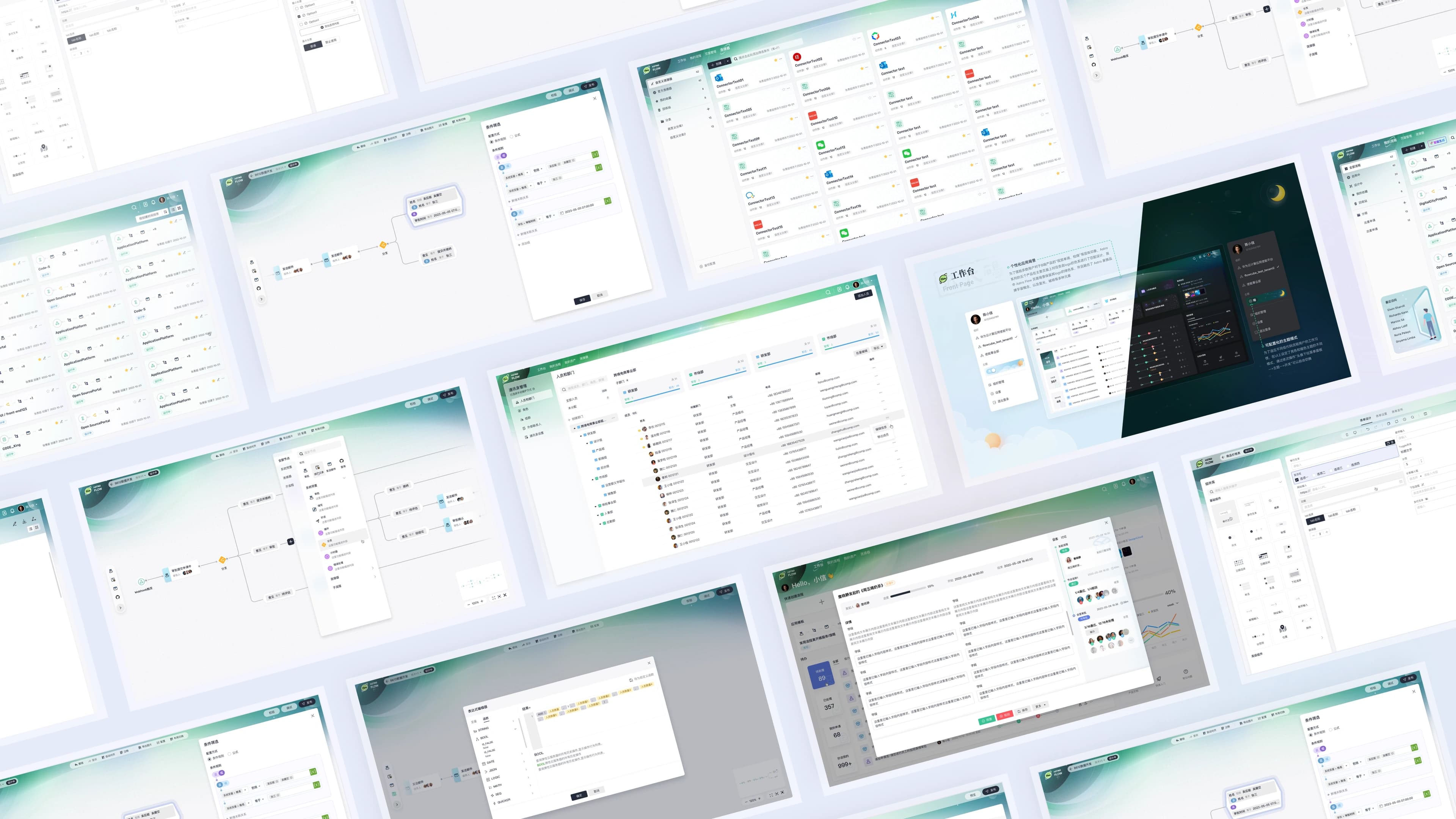 Extended Flow product pages across workflow and management scenarios