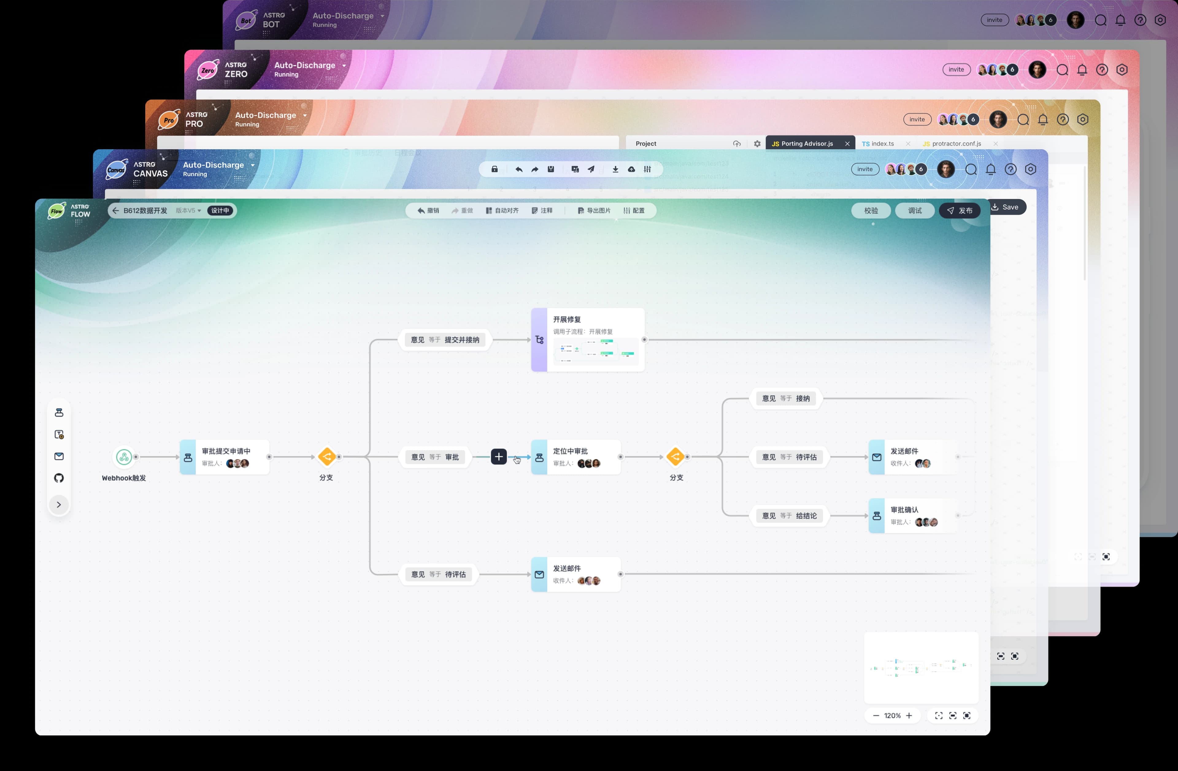 Flow positioned within the Astro low-code product family